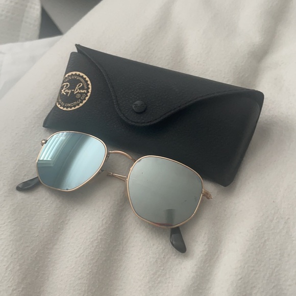 Hexagonal flat lenses Ray Bans - grey mirror - Picture 5 of 5